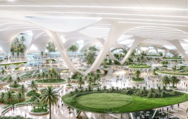 مطار آل مكتوم الدولي. الصورة من الحساب الرسمي للشيخ محمد بن راشد على منصة x