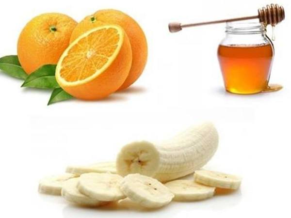 قناع البرتقال والموز والعسل