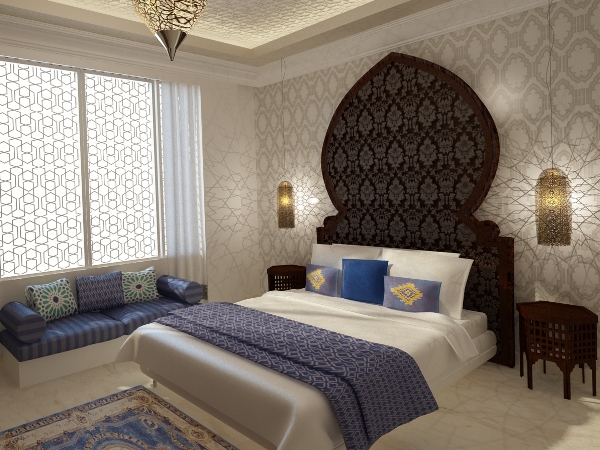 صور: غرف نوم كلاسيك بلمسات مغربية