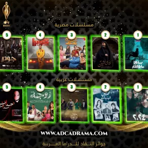 المسلسلات الأكثر مشاهدة - الصورة من حساب جوائز النقاد للدراما العربية على الفيس بوك
