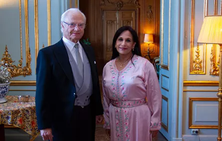 ملك السويد يودع السفيرة المغربية أمينة بوعياش