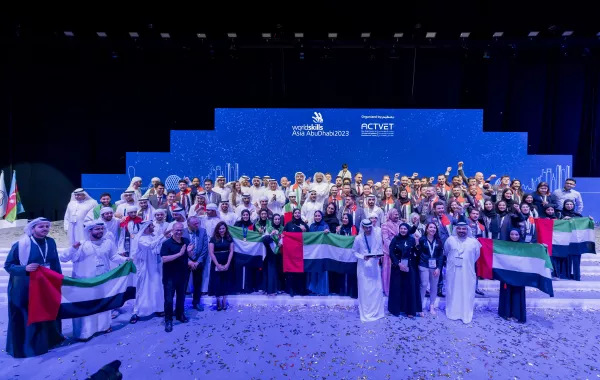فريق مهارات الإمارات يفوز بـ13 ميدالية في مسابقة آسيا العالمية أبوظبي 2023. الصورة من wam