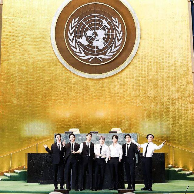 فرقة BTS في مقر الأمم المتحدة- الصورة من حساب الأمم المتحدة على إنستغرام