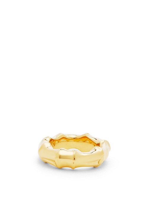 خاتم من الذهب بتصميم ناعم غير مرصع من Bottega Veneta