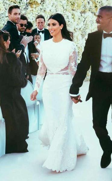 فستان زفاف كيم كاردشيان Kim Kardashian