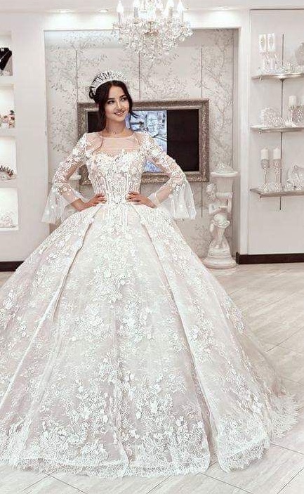 فستان زفاف من الشيفون