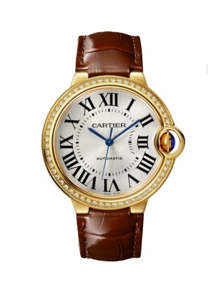 ساعة راقية بميناء بارز من ماركة كارتييه Cartier