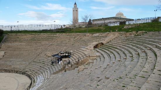 المسرح الروماني بقرطاج  الصورة من الموقع الأثري لقرطاج