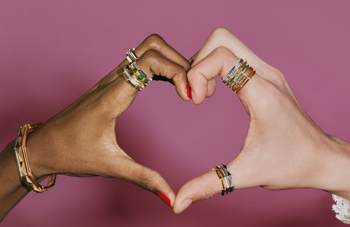 صورة من الحملة الإعلانية لمجموعة Link To Love من غوتشي Gucci