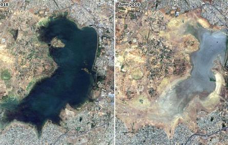 مدينة هندية جفت في عام واحد والصور الفضائية ترصد الكارثة