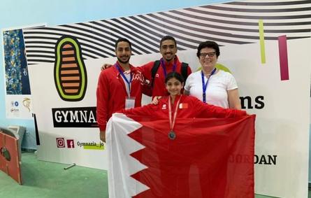 منتخب الفتيات البحريني للجمباز يحرز الميدالية البرونزية
