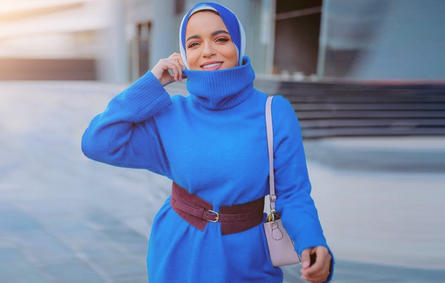 ملابس شتوية للمحجبات للجامعة بأسلوب سحر فؤاد