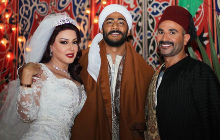 أول صورة لأحمد سعد من حفل زفاف سمية الخشاب على محمد رمضان
