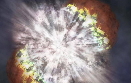 التقاط صورة لنجم متفجر أكبر 100 مرة من الشمس