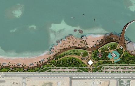 مشروع تطوير الشاطئ المعياري في الخبر. الصورة من "واس"