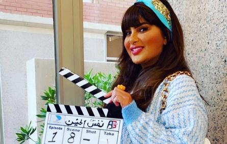 أميرة محمد في كواليس مسلسل " نفس الحنين" -  صورة من صفحتها الرسمية على انستغرام