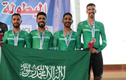 المنتخب السعودي للدراجات يحصد 12 ميدالية في البطولة العربية للمضمار بالقاهرة - الصورة من حساب الاتحاد السعودي للدراجات على تويتر