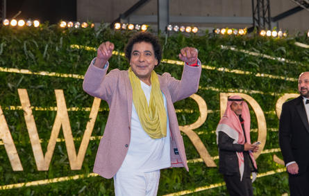 محمد منير في حفل Joy Awards 2023-الصورة من المركز الإعلامي لموسم الرياض