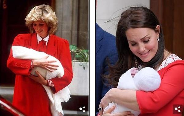 صور: إطلالة كيت ميدلتون الأولى بعد الولادة تعيد الأميرة ديانا الى الأذهان