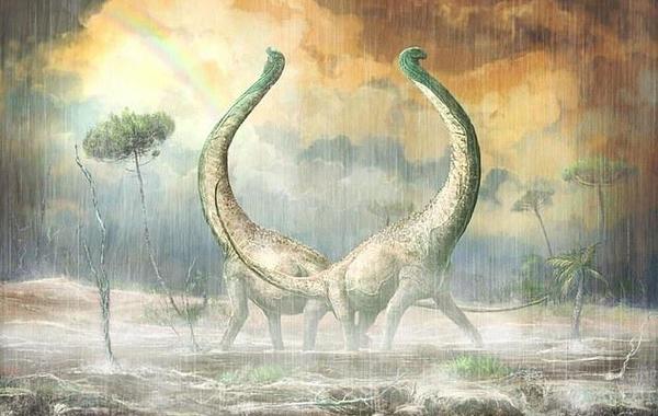 عاش قبل 100 مليون سنة ..اكتشاف ديناصور عملاق ذيله على شكل قلب