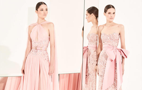 أجمل فساتين خطوبة باللون الوردي  لعروس 2020