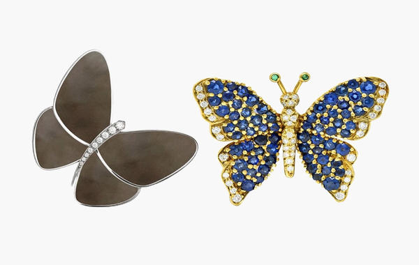 أبرز تصاميم بروشات الفراشة من دور المجوهرات العالمية
