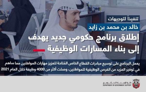 برنامج حكومي يوفر 4000 فرصة عمل في أبوظبي خلال 2021.الصورة من تويتر مكتب أبوظبي الإعلامي