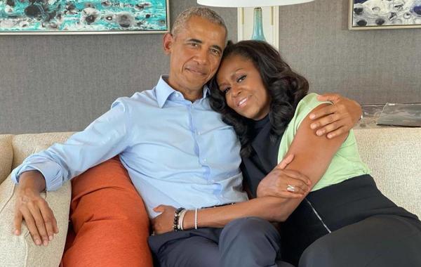 باراك أوباما وزوجته 
