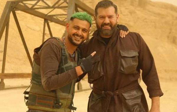 عمرو يوسف ورامز جلال في كواليس " رامز موفي ستار" - صورة من صفحة الفنان رامز جلال على موقع " انستغرام"
