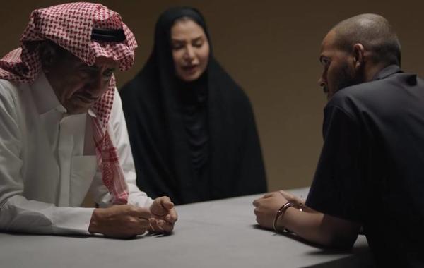 مشهد بين ناصر القصبي ونجله " سامي " في مسلسل " العاصوف3" - لقطة شاشة mbc1