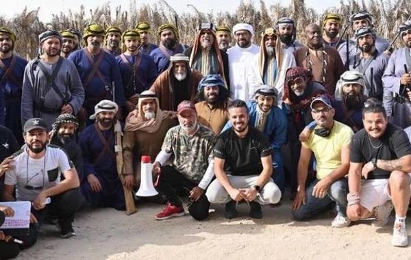 فريق عمل  مسلسل "عين الذيب" - صورة من صفحة الفنان داود حسين على موقع " انستغرام " 
