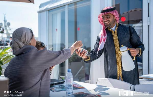 القهوة السعودية حاضرة في مهرجان كان - الصورة من حساب وزارة الثقافة