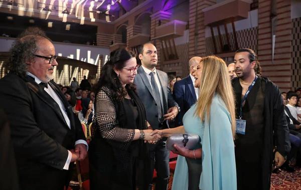 وزيرة  الثقافة ترحب بالنجمة ليلى علوي  .الصورة  من موقع  الوزارة على الفيسبوك
