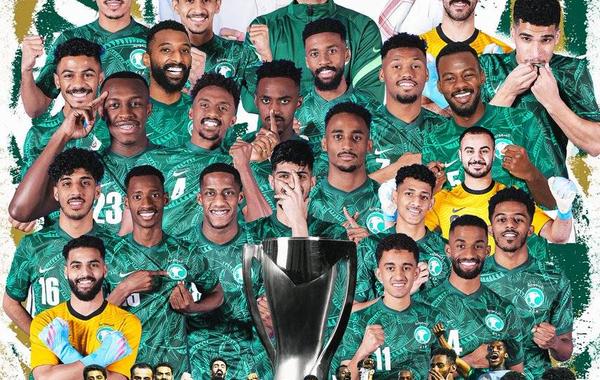 المنتخب السعودي يتوج بطلا لكأس آسيا - الصورة من حساب المنتحب السعودي