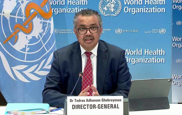 تيدروس أدهانوم غيبرييسوس المدير العام لمنظمة الصحة العالمية