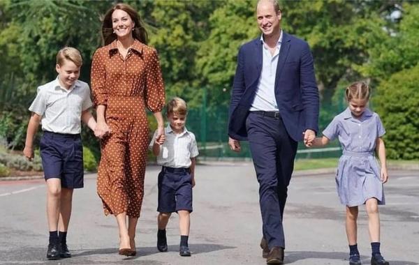 كيت ميدلتون والأمير ويليام يصطحبان أبناءهما الأمير جورج والأميرة شارلوت والأمير لويس للمدرسة- الصورة من حساب Europe Royals على إنستغرام