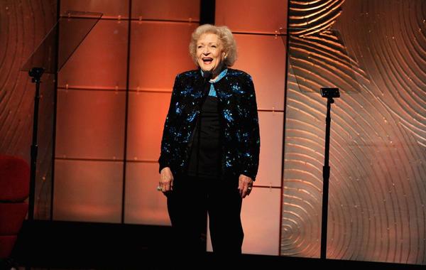 BEVERLY HILLS, CA - JUNE 16: Actress Betty White speaks onstage during The 40th Annual Daytime Emmy Awards at The Beverly Hilton Hotel on June 16, 2013 in Beverly Hills, California. Kevin Winter/Getty Images/AFP KEVIN WINTER / GETTY IMAGES NORTH AMERICA / Getty Images via AFP