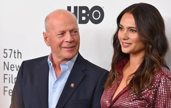 Bruce Willis and wife Emma Heming Willis at Alice Tully Hall on October 11, 2019 in New York City. Angela Weiss / AFP