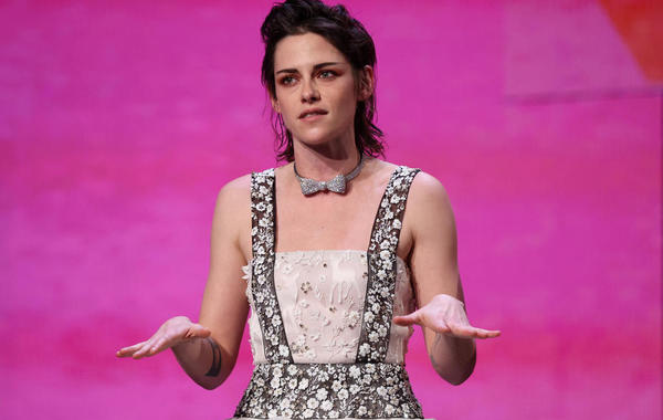 US actress and jury member Kristen Stewart speaks on stage during the Opening Gala of the Berlinale, Europe's first major film festival of the year, in Berlin on February 16, 2023. Ronny HARTMANN / AFP