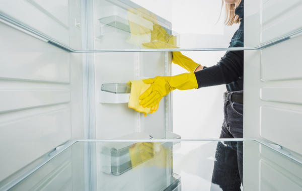 تنظيف الباب المطاطي للثلاجة