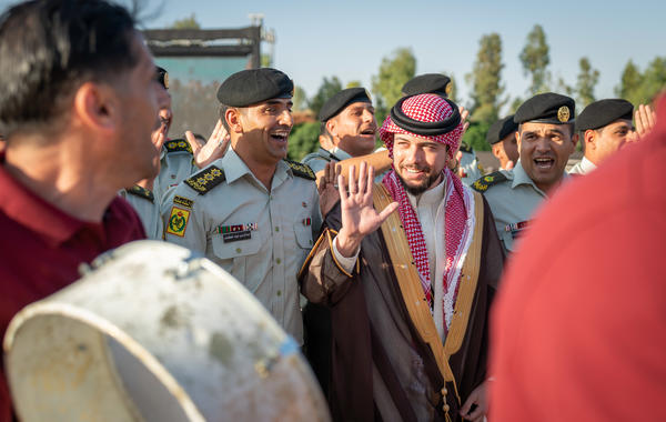 الأمير الحسين في حفل "القرا"- مصدر الصورة: الديوان الملكي الهاشمي