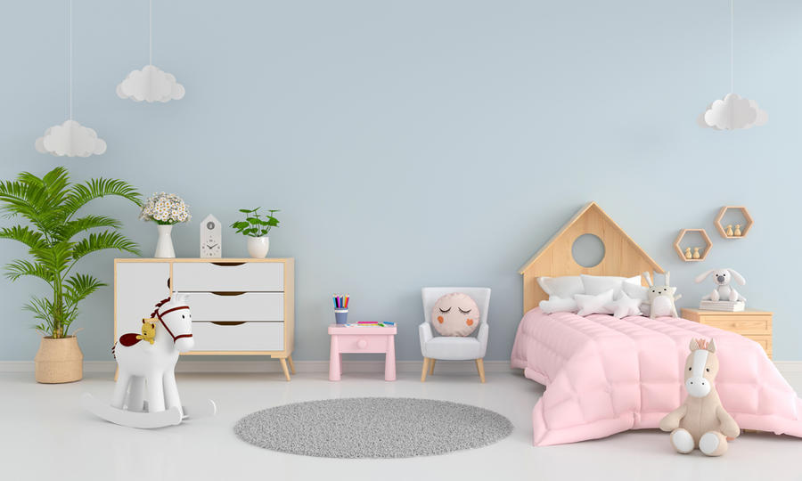 صورة توضح الجانب الجمالي من إضافة الرسوم لغرف الأطفال – المصدر: shutterstock.